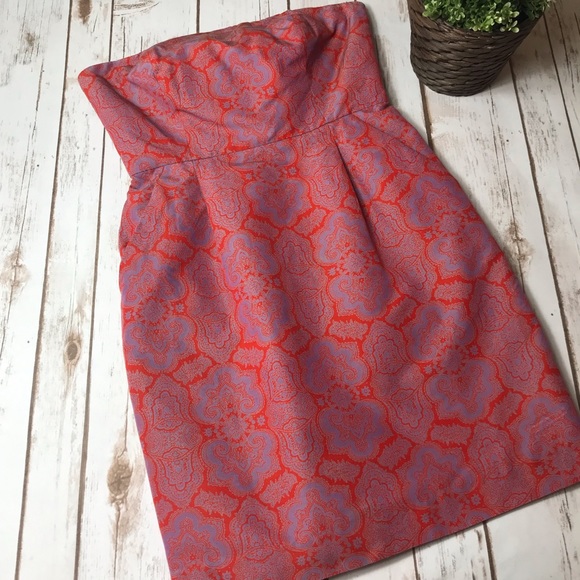 J Crew “Ella” Paisley Strapless Dress - Picture 6 of 8